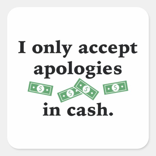 Sticker Carré En cash (Devant)