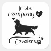 Sticker Carré En Compagnie des Cavaliers (Devant)