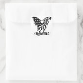 Sticker Carré En Dieu, nous faisons confiance | Drapeau d'aigle  (Sac)