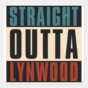 Sticker Carré En face de Lynwood Californie CA