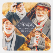 Sticker Carré En Mémoire Amoureuse Moderne Multi Modèle photo (Devant)