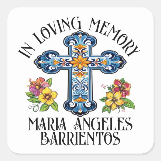 Sticker Carré En mémoire d'amour en mémoire (Devant)