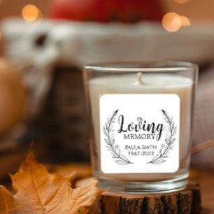 Sticker Carré En mémoire de Cadeau de funérailles En souvenir ai