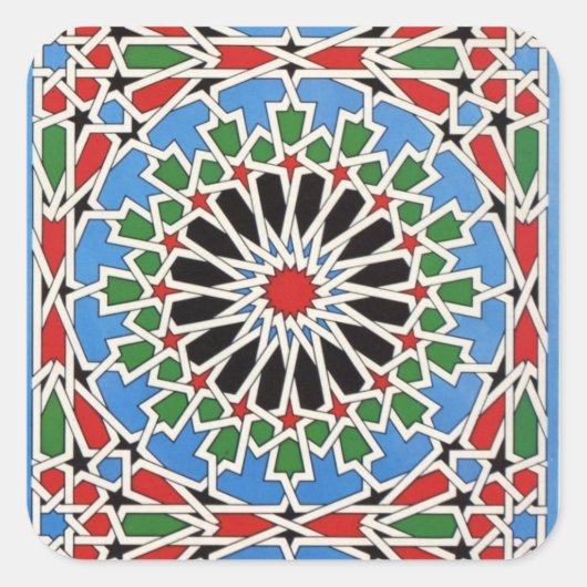 Sticker Carré en mosaïque mauresque (Devant)