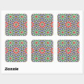 Sticker Carré en mosaïque mauresque (Feuille)
