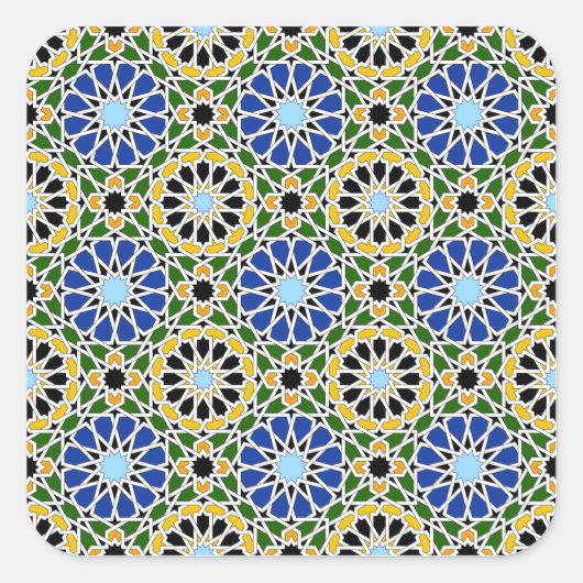 Sticker Carré en mosaïque mauresque (Devant)