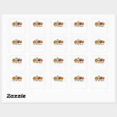 Sticker Carré En Saison Thanksgiving Leaf Spice Football Fa (Feuille)