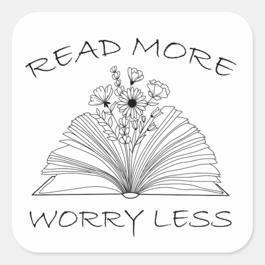 Sticker Carré En Savoir Plus Inquiète Moins, Citation De Livre D (Devant)