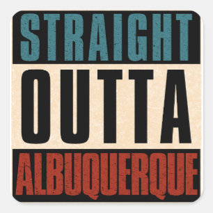 Sticker Carré En-Tête Albuquerque Nouveau-Mexique NM