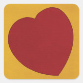 Sticker Carré en verre de Saint Valentin (Devant)