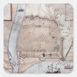 Sticker Carré Encampement fortifié, Porto Rico