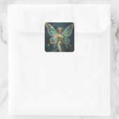 Sticker Carré Enchanted Fairy in Gold and Turquoise  (Sac)