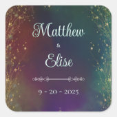 Sticker Carré Enchanted Forest Fairy Lights Fantasy Wedding (Devant)
