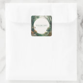 Sticker Carré Enchanted Forest Rustic Trees Gold Glitter (Sac)