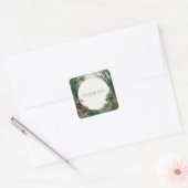 Sticker Carré Enchanted Forest Rustic Trees Gold Glitter (Enveloppe)