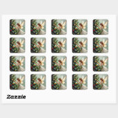 Sticker Carré Enchanted Vintage Fairy Christmas (Feuille)