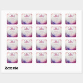 Sticker Carré Enchanter Lavender Renaissance Castle Mariage (Feuille)