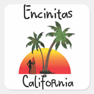 Sticker Carré Encinitas la Californie