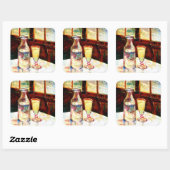 Sticker Carré Encore la vie Absinthe Van Gogh Art (Feuille)