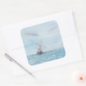 Sticker Carré Endurance piégée par la glace Antarctique. Peint (Enveloppe)