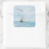 Sticker Carré Endurance piégée par la glace Antarctique. Peint (Sac)