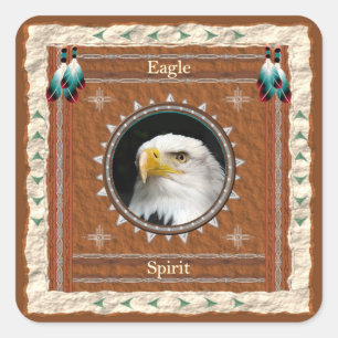 Sticker Carré Énergie de l'esprit de l'aigle