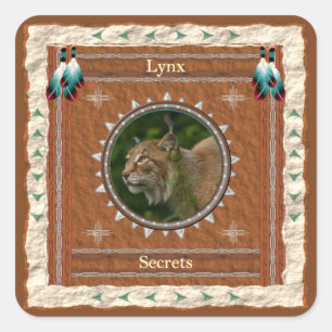 Sticker Carré Énergie des secrets du Lynx