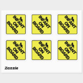 Sticker Carré Enfant à bord (Feuille)