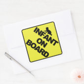 Sticker Carré Enfant à bord (Enveloppe)