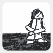 Sticker Carré enfant du coin (Devant)