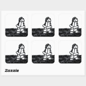 Sticker Carré enfant du coin (Feuille)