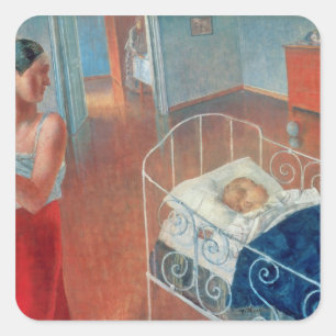 Sticker Carré Enfant endormi, 1924