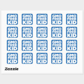 STICKER CARRÉ ENFANT SANS OGM (BLEU) (Feuille)