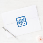 STICKER CARRÉ ENFANT SANS OGM (BLEU) (Enveloppe)