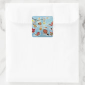 Sticker Carré Enfants à feuilles (Sac)