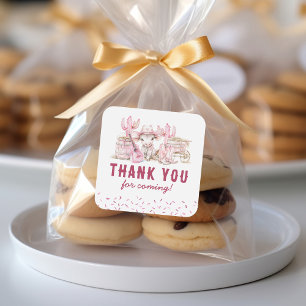 Sticker Carré Enfants fille fille anniversaire Favoriser