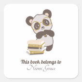 Sticker Carré Enfants Lecture plaque livre Lover (Devant)