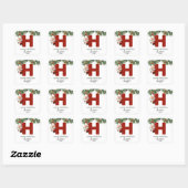Sticker Carré Enfants Monogramme Noël (Feuille)