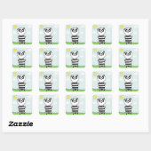 Sticker Carré Enfants Panda (Feuille)