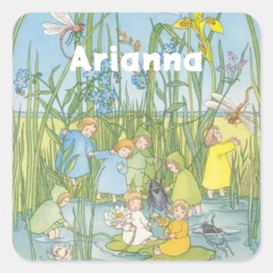 Sticker Carré Enfants Racines Sibylle Von Olfers