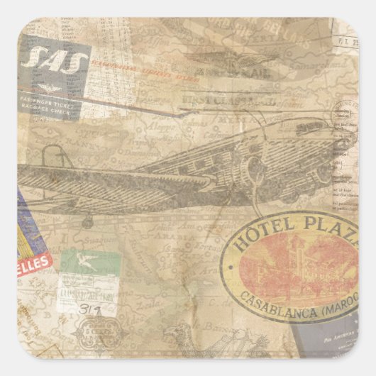 Sticker Carré Engin World Explorer (Devant)