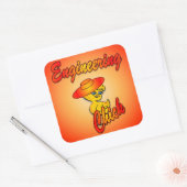 Sticker Carré Engineering Chick #5 (Enveloppe)