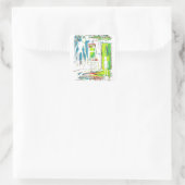 Sticker Carré Enlèvement d'Aliens de la vengeance nocturne (Sac)