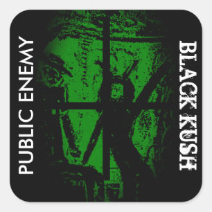 STICKER CARRÉ ENNEMI PUBLIC BLACK KUSH