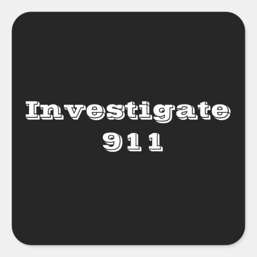 Sticker Carré Enquête 911 (Devant)