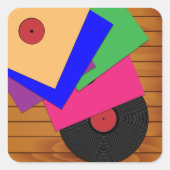 Sticker Carré Enregistrements phonographiques (Devant)