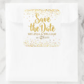 Sticker Carré Enregistrer La Date Modern Parties scintillant Des (Sac)