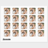 Sticker Carré Enregistrer notre date White Overlay Mariage photo (Feuille)