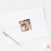 Sticker Carré Enregistrer notre date White Overlay Mariage photo (Enveloppe)