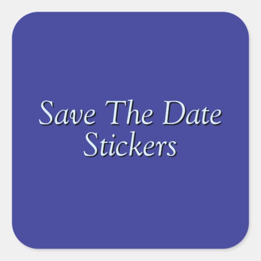Sticker Carré Enregistrez La Date ! (Devant)